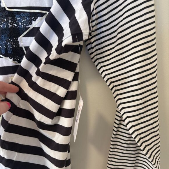 Thyme Maternity Striped Long Sleeve Shirt Black White NWT Size: 4XL Plus size - Picture 6 of 7